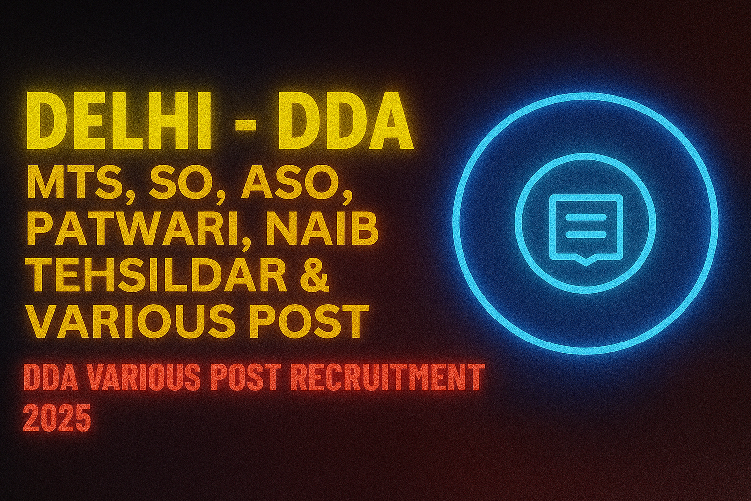 DDA Recruitment 2025